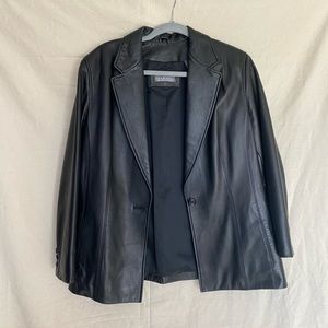 leather blazer